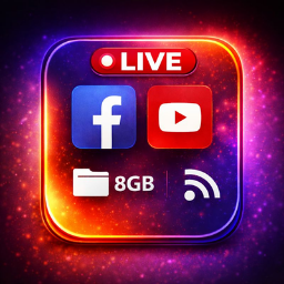 Live Koro - মাসিক লাইভ স্ট্রিম প্ল্যান (ফেসবুক + ইউটিউব) – ৮ জিবি স্টোরেজ